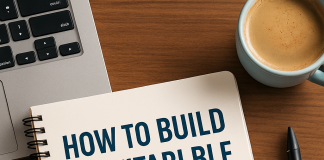 A creative digital illustration showing blogging, SEO, and growth strategy for building a profitable blog