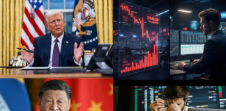 Trader reviewing risk rules during market volatility