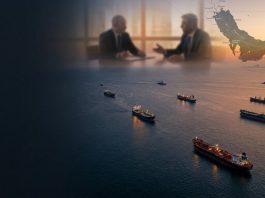 Oil tankers moving through the Strait of Hormuz as US strikes and Iran-US nuclear talks raise global security concerns.